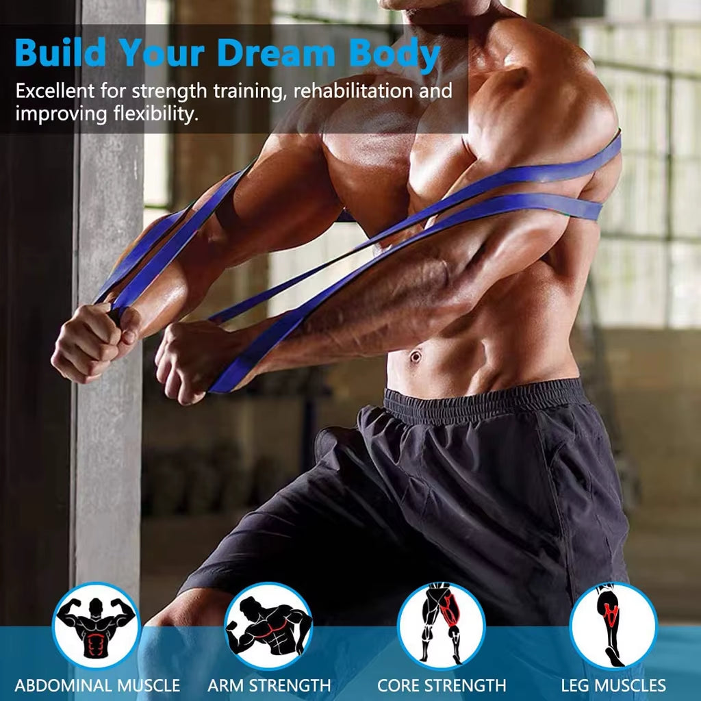 Wosweir-Elastic Training Gum Resistance Bands Gym Home Fitness Expander Yoga Pull up Assist Rubber Crossfit Workout Equipment